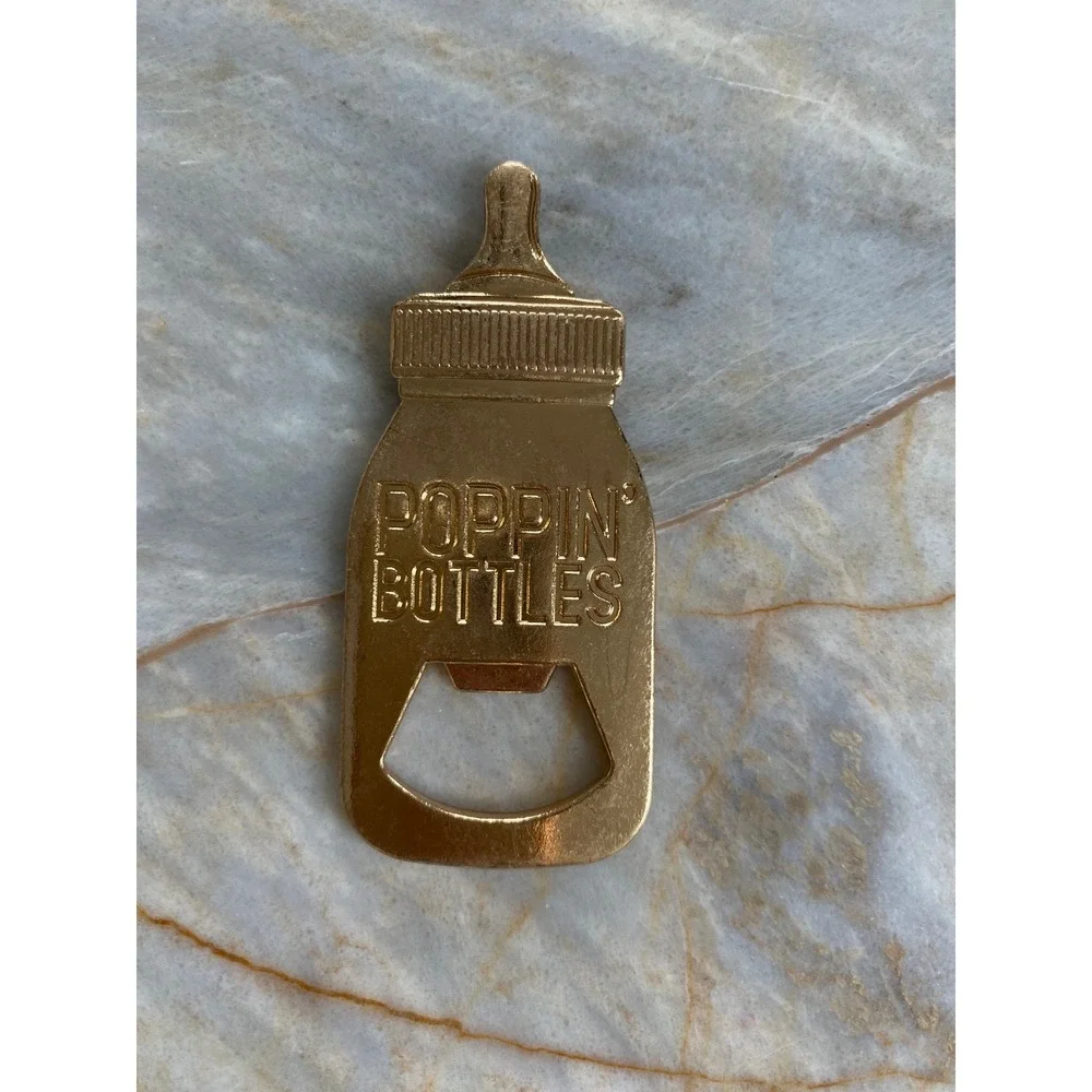 Gold Baby Bottle Opener‎ Poppin Bottles Novelty Metal Bar Tool Accessory